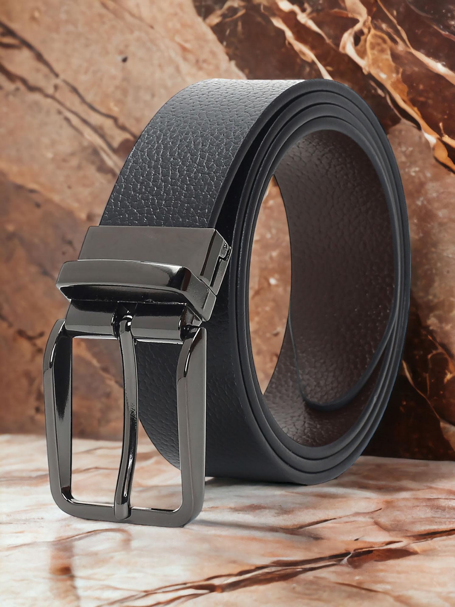 reversible formal belt in black