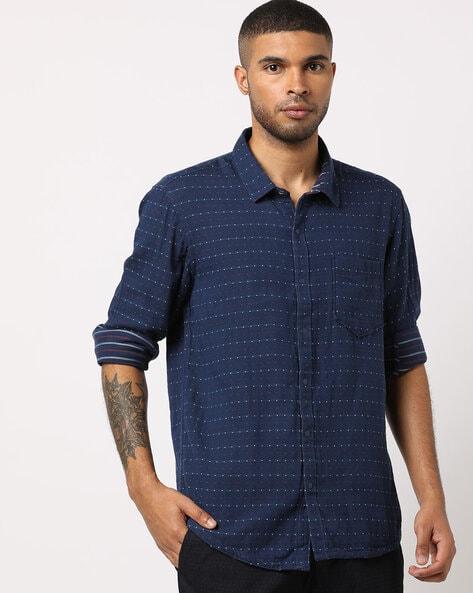 reversible shirt with patch pocket