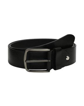 reversible slim belt with buckle closure