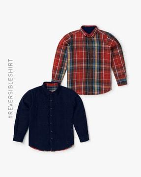 reversible slim fit shirt