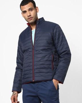 reversible slim fit zip-front jacket