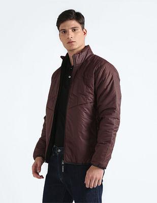 reversible solid quilted jacket