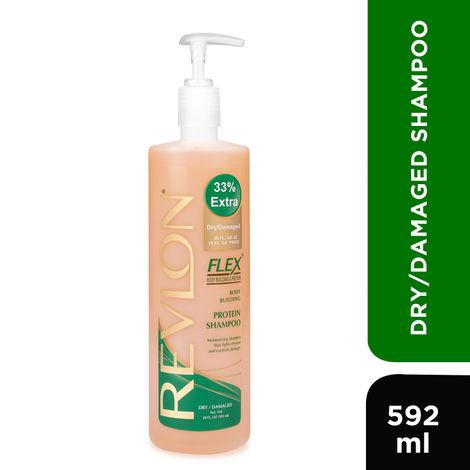 revlon flex body building shampoo - for dry damaged hair 592 ml