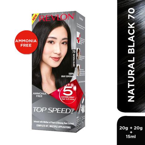 revlon top speed hair color small pack woman - natural black 70