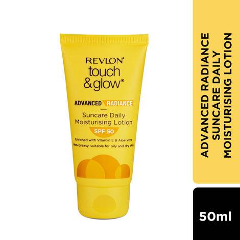 revlon touch & glow advanced radiance sun care daily moisturizing lotion spf 50
