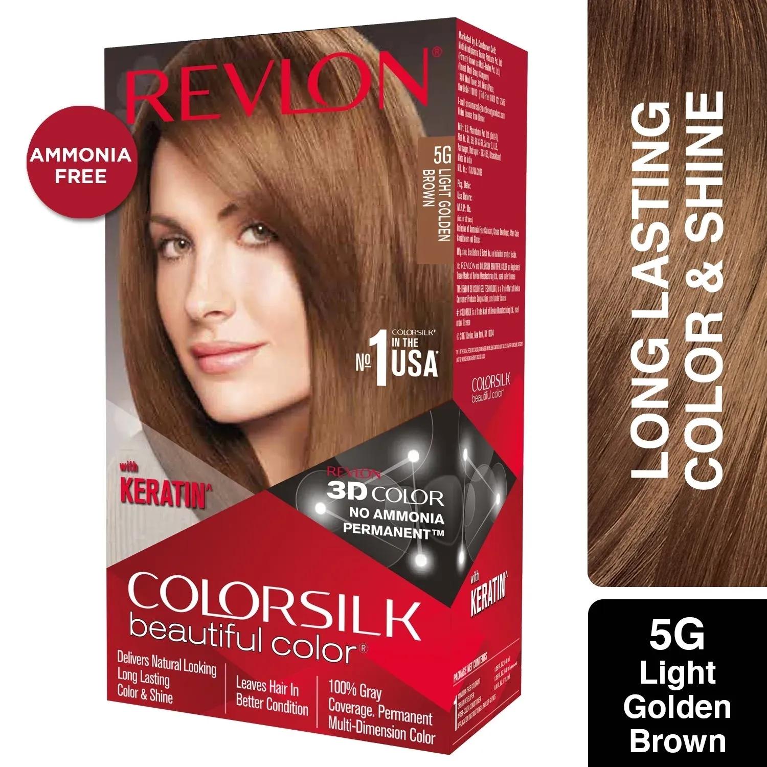 revlon colorsilk hair color - 5g light golden brown (91.8ml)