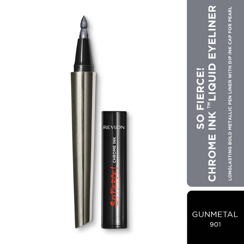 revlon revlon so fierce - chrome ink liquid liner - gunmetal