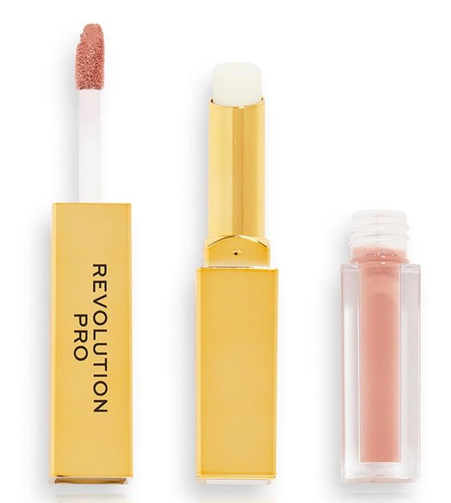 revolution pro supreme stay 24h lip duo lipstick cashmere - 1.5 gm