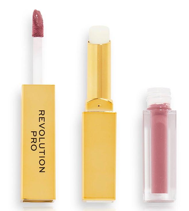 revolution pro supreme stay 24h lip duo lipstick seclusion - 1.5 gm