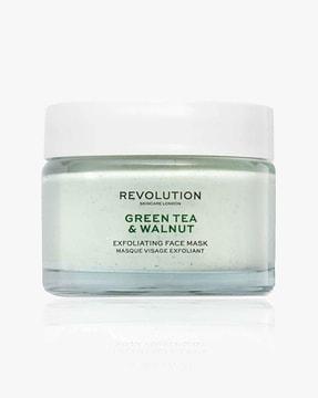 revolution skin green tea & walnut exfoliating face mask