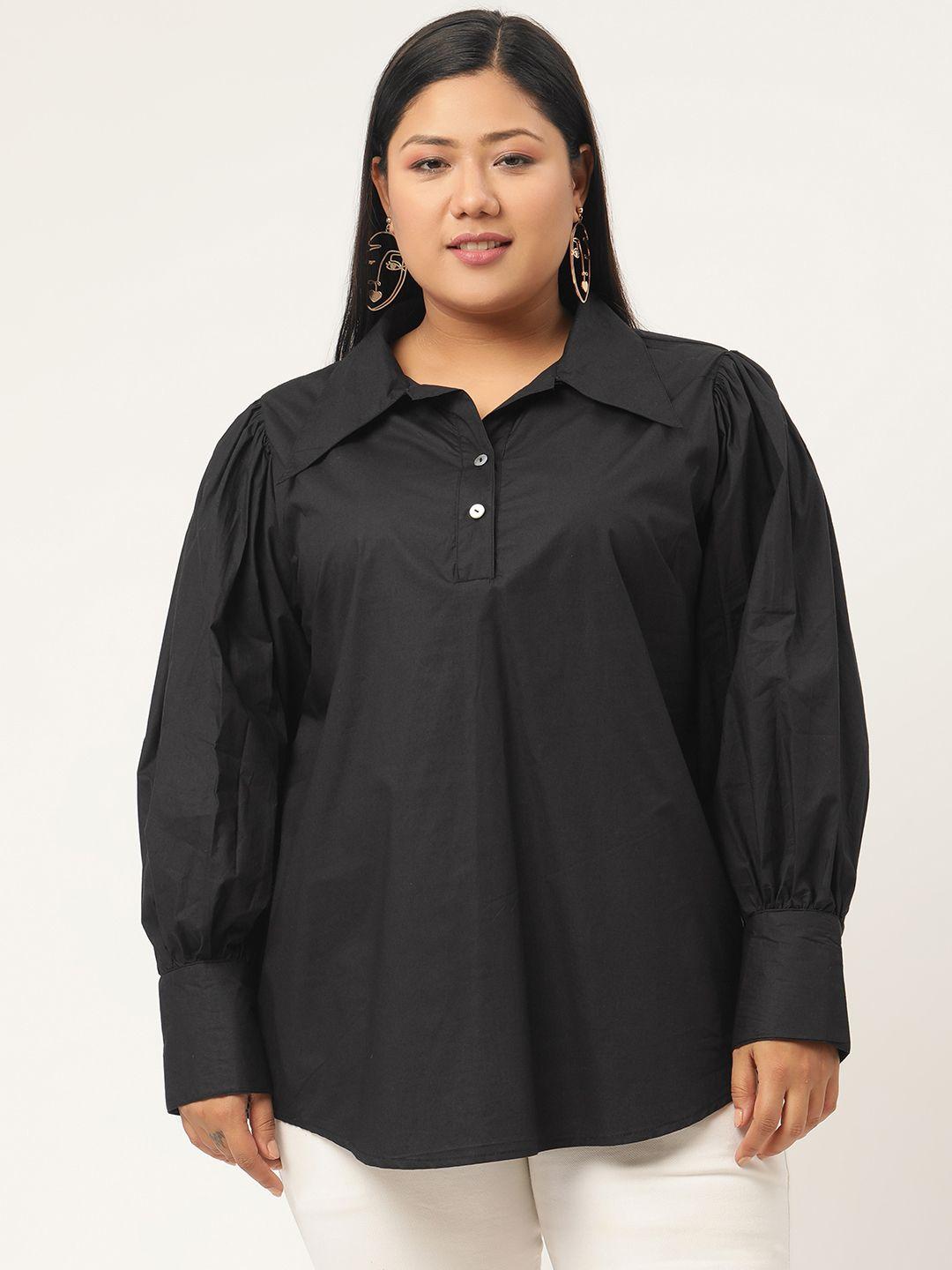 revolution black shirt style plus size top