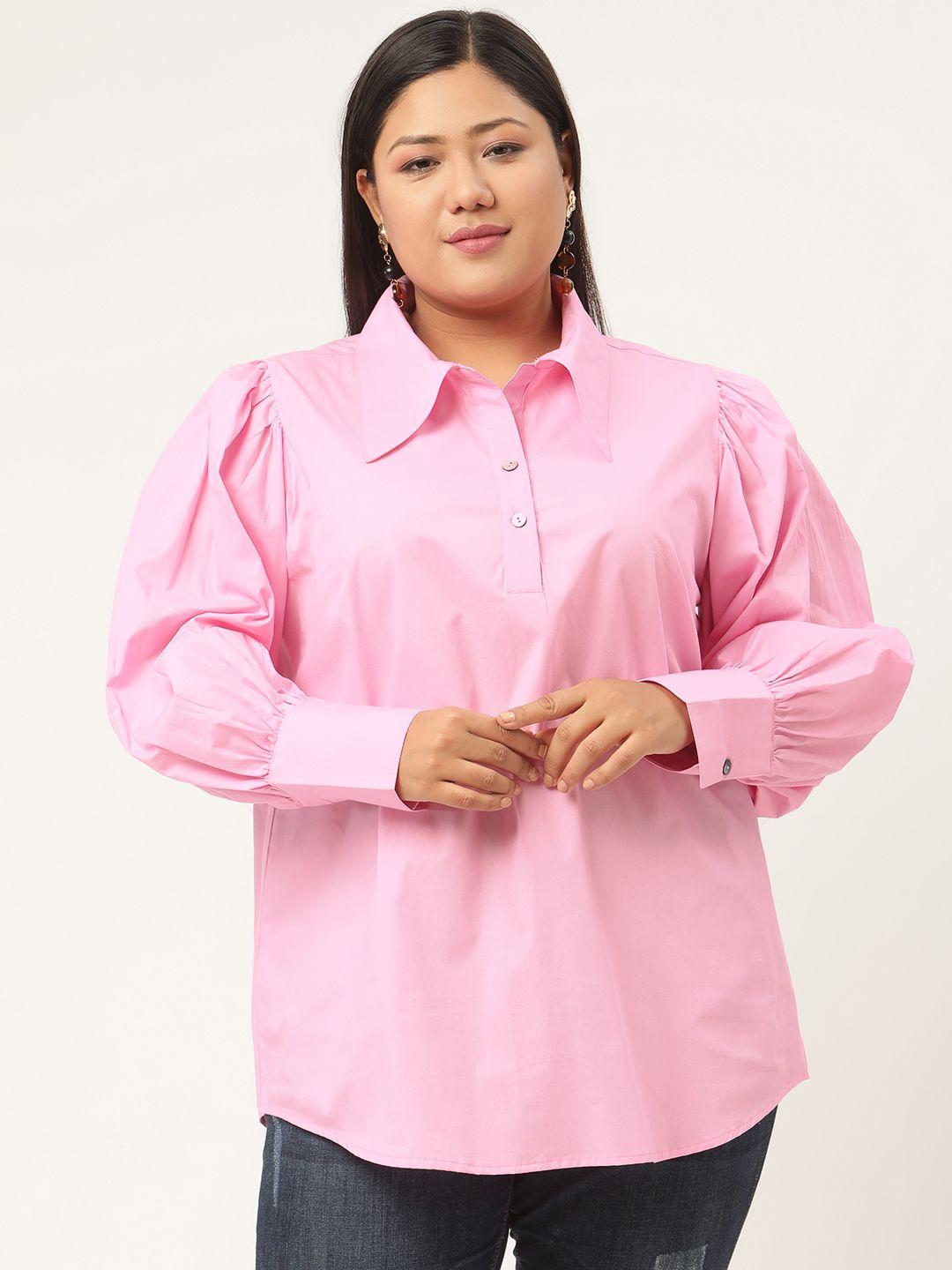 revolution pink shirt style plus size top
