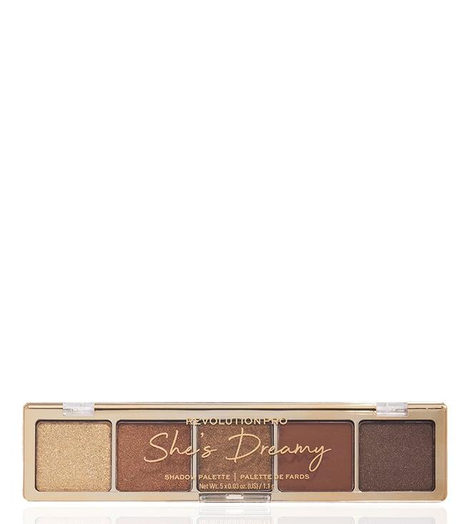 revolution pro glam eyeshadow palette she's dreamy green - 5.5 gm