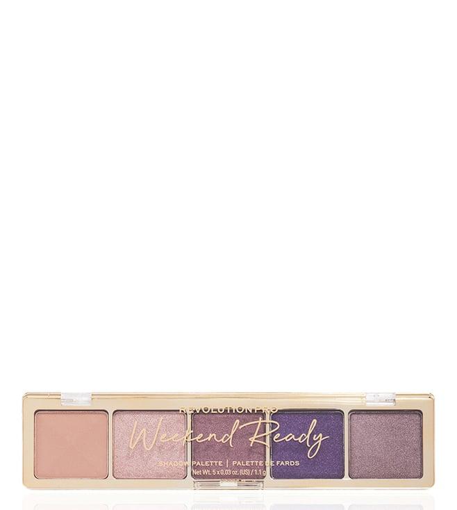 revolution pro glam eyeshadow palette weekend ready purple - 5.5 gm