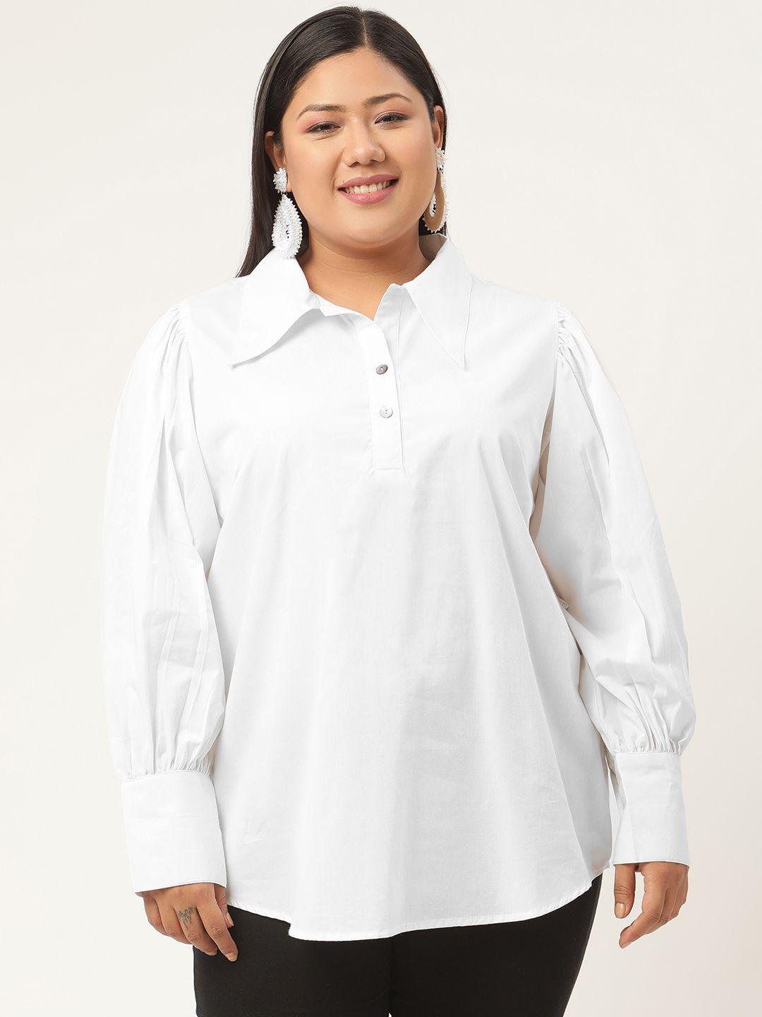 revolution white shirt style plus size top