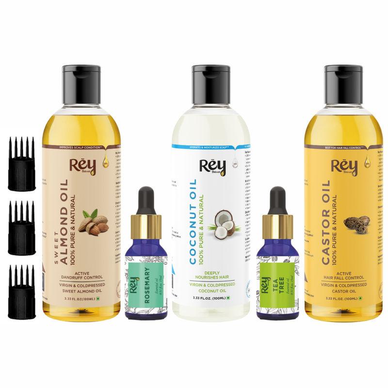 rey naturals complete hair care kit - 330ml