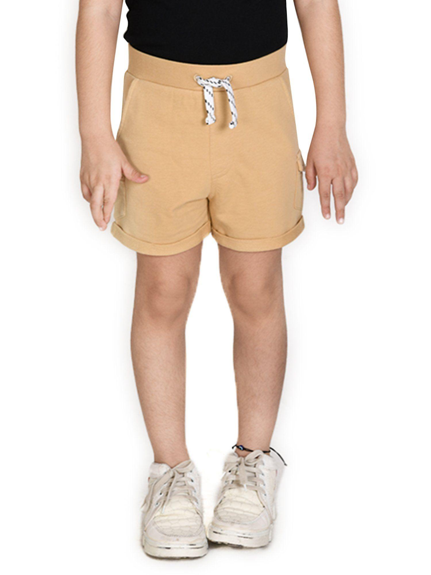reza shorts plain beige