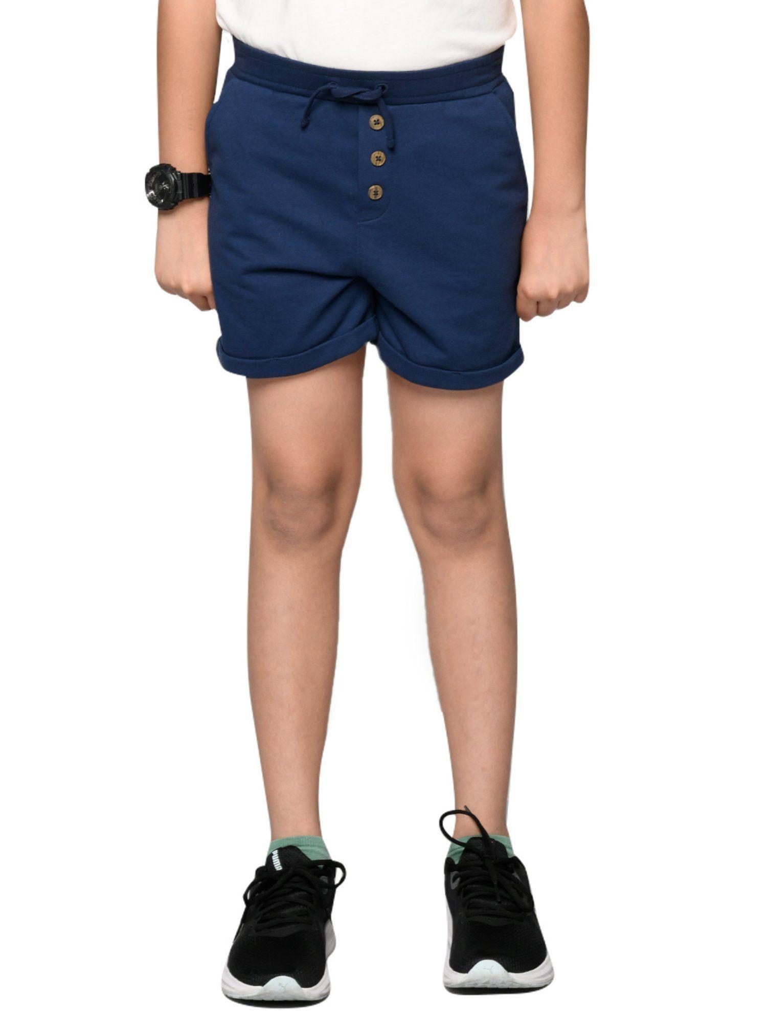 reza shorts plain navy