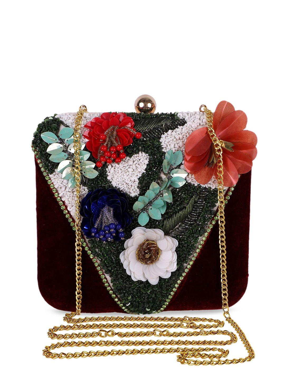 rezzy multicoloured embellished box clutch