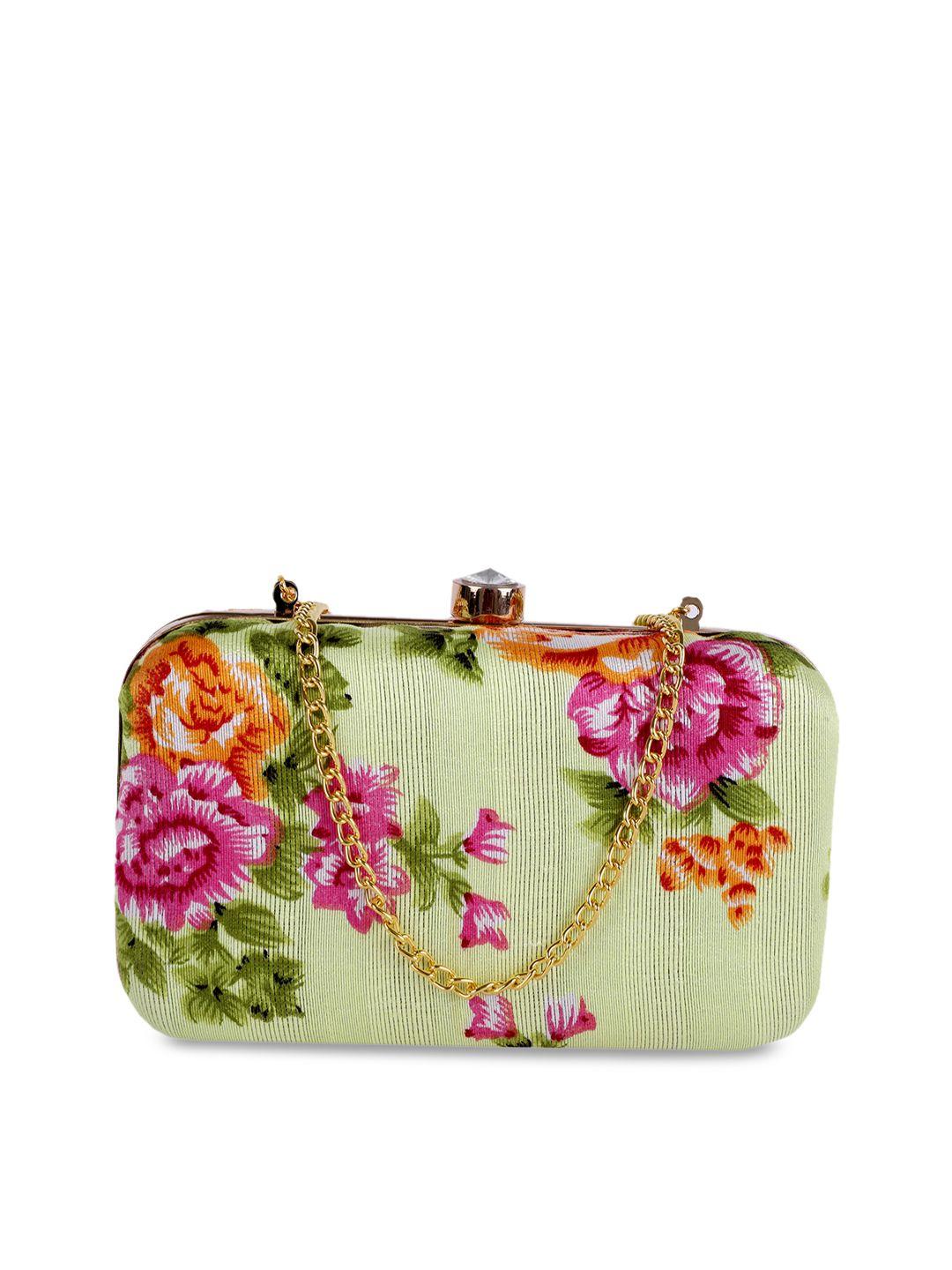rezzy multicoloured floral print box clutch