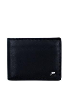 rfid protected leather bi-fold wallet