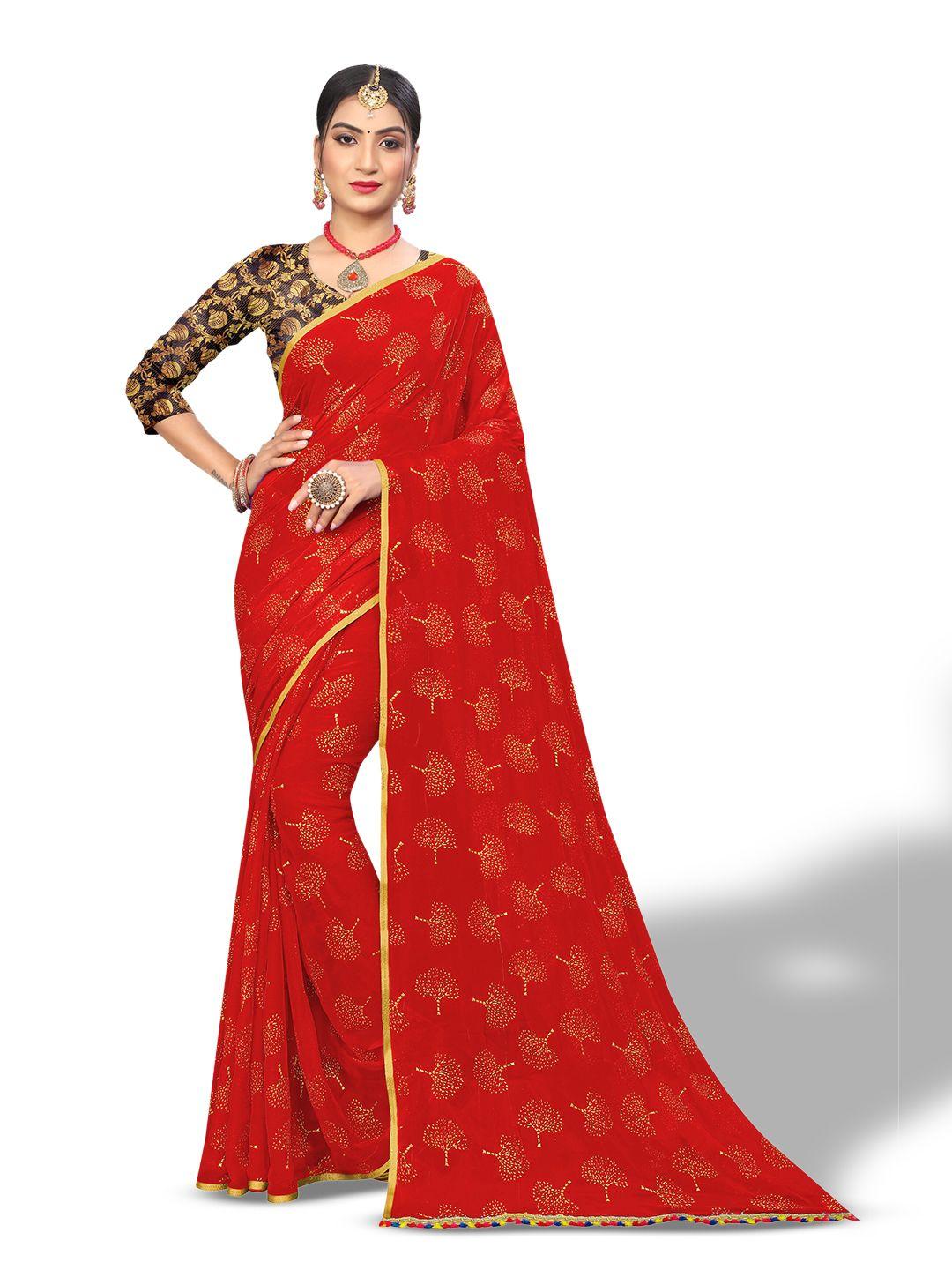 rhey ethnic motifs poly chiffon saree