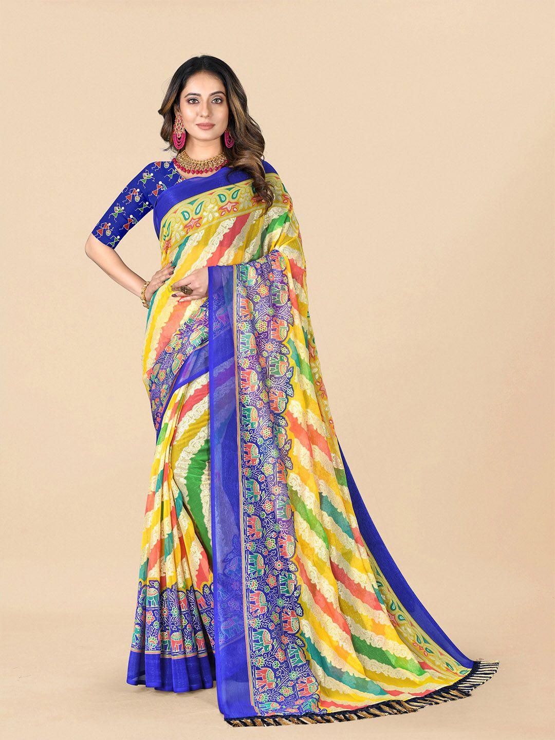 rhey ethnic motifs printed pure chiffon saree