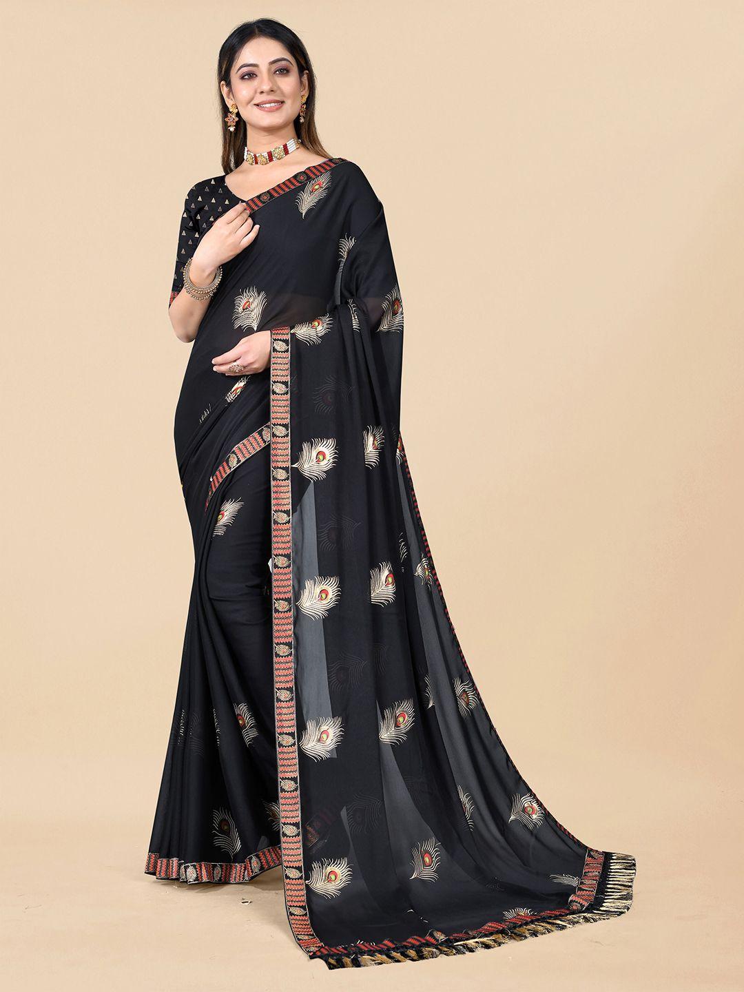 rhey ethnic motifs pure georgette banarasi saree