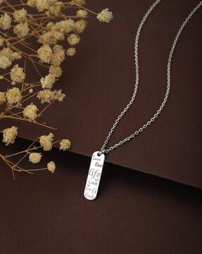 rhodium plated necklace for women s - b111538n