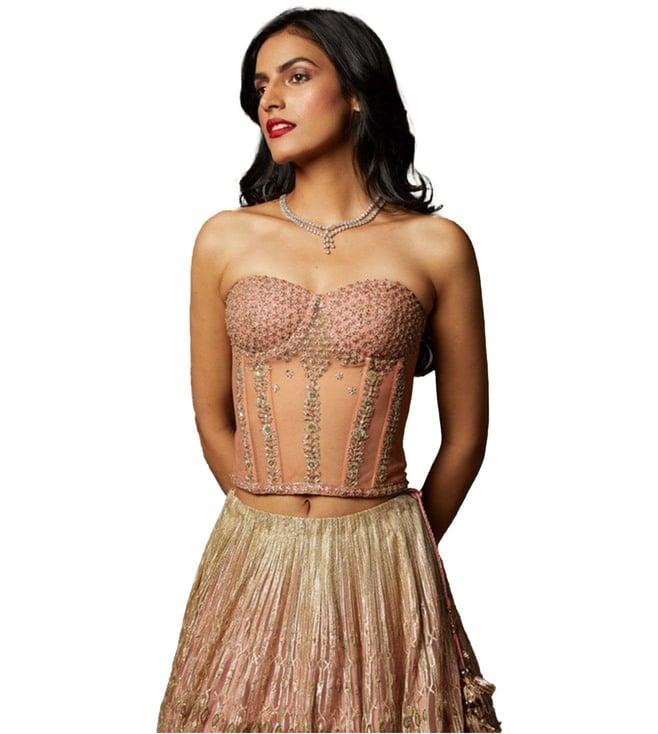 ri.ritu kumar blush peach chanda corset blouse