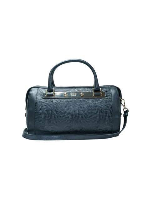 ri2k london blue leather large textured handbag