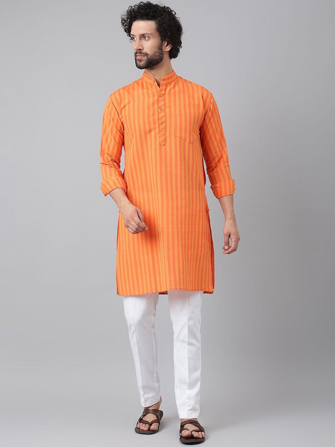 riag men striped kurta with pyjamas