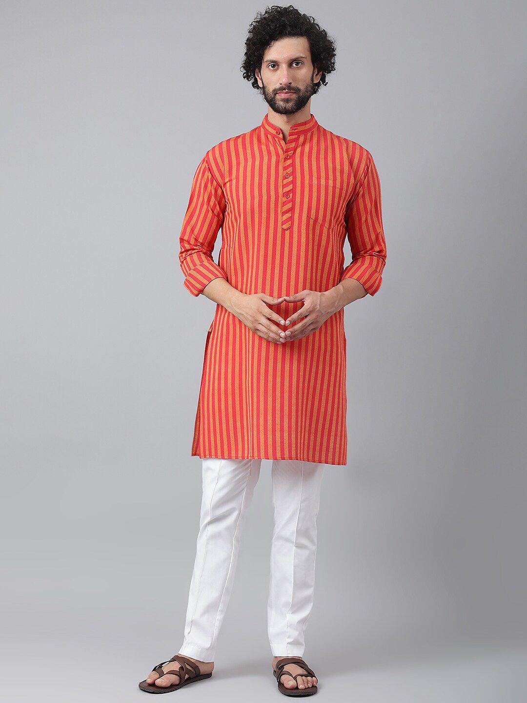 riag men striped kurta with trousers