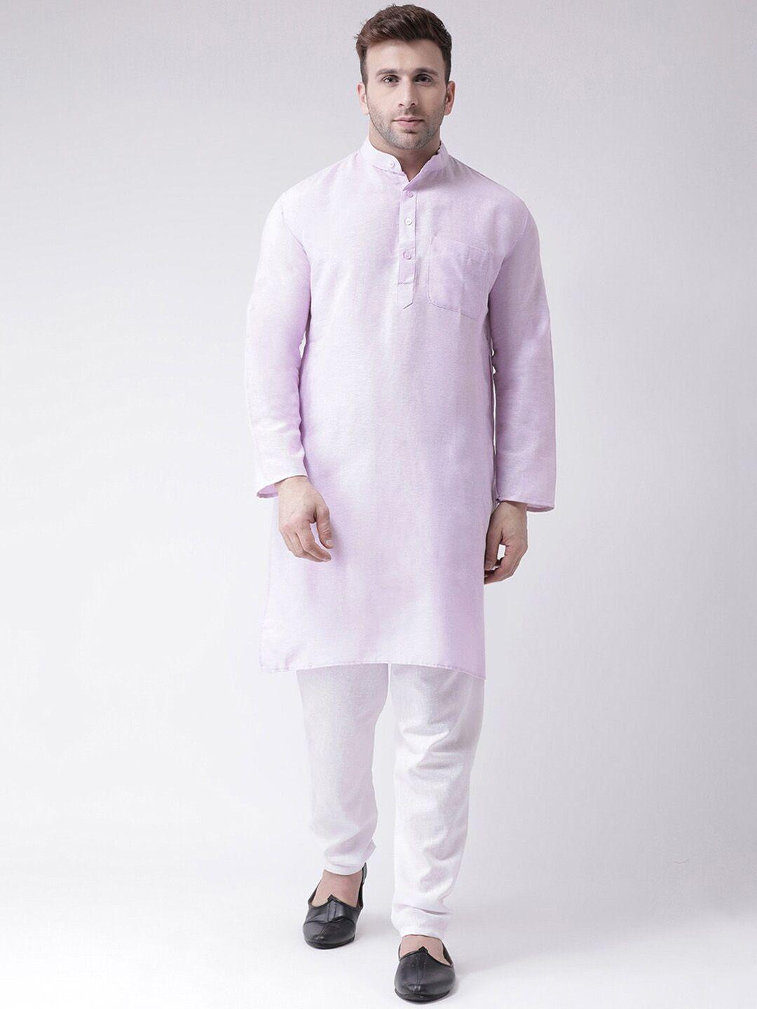 riag men violet solid kurta