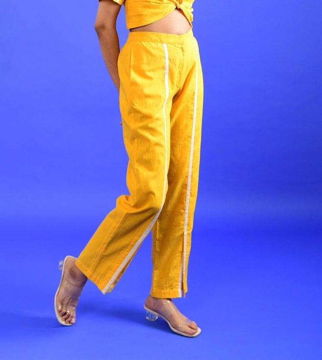 rias jaipur bright yellow iced pants