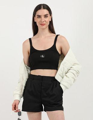 rib bralette crop top