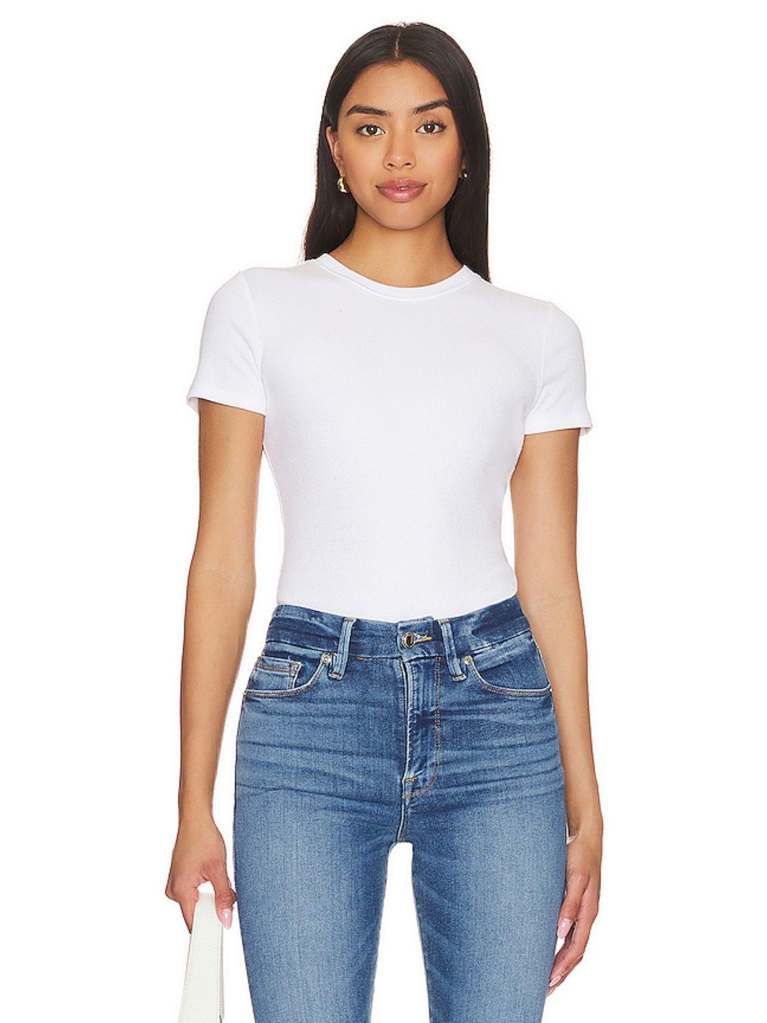 rib fitted tee bodysuit