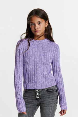 rib-knit turtleneck jumper