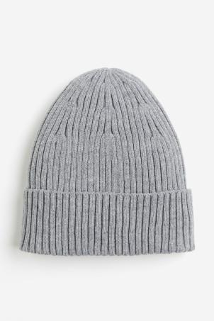 rib-knit hat