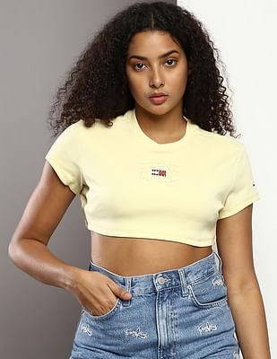 rib knit ultra cropped t-shirt