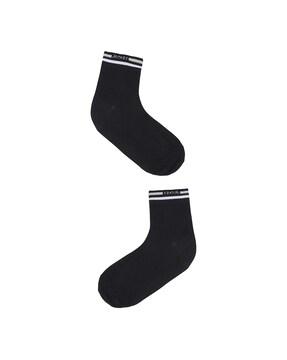 ribbed ankle-length socks