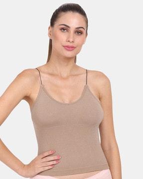 ribbed camisole with strappy sleeves