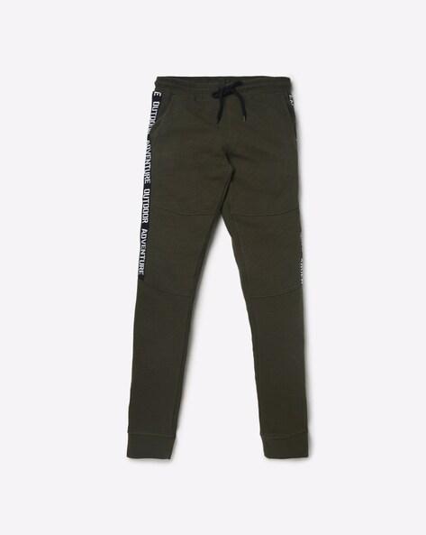 ribbed panelled joggers with insert pockets