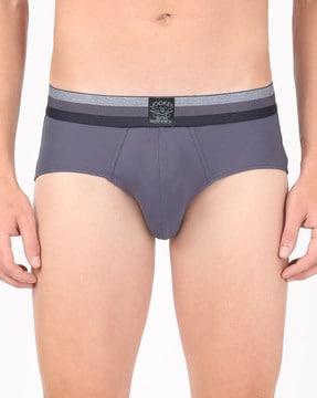 ribbed briefs with elasticated waist