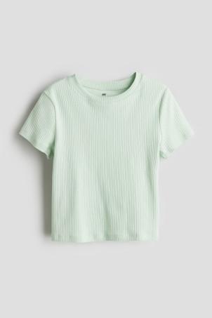 ribbed cotton jersey top
