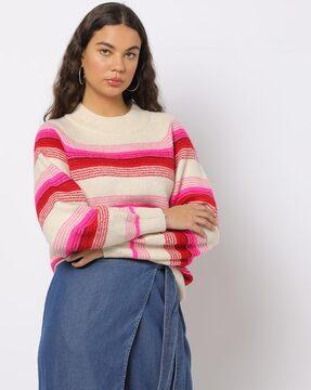 ribbed crew-neck sweater