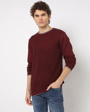 ribbed crew-neck t-shirt