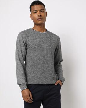 ribbed crew-neck t-shirt