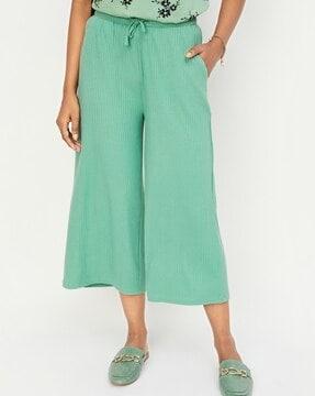 ribbed culottes with insert pockets
