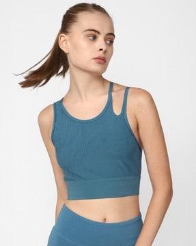 ribbed fitted top with cutouts